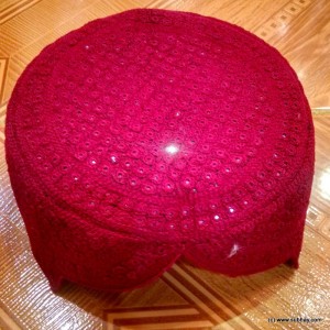 Pinkish Red Sindhi Cap / Topi (Hand Made) MK-162